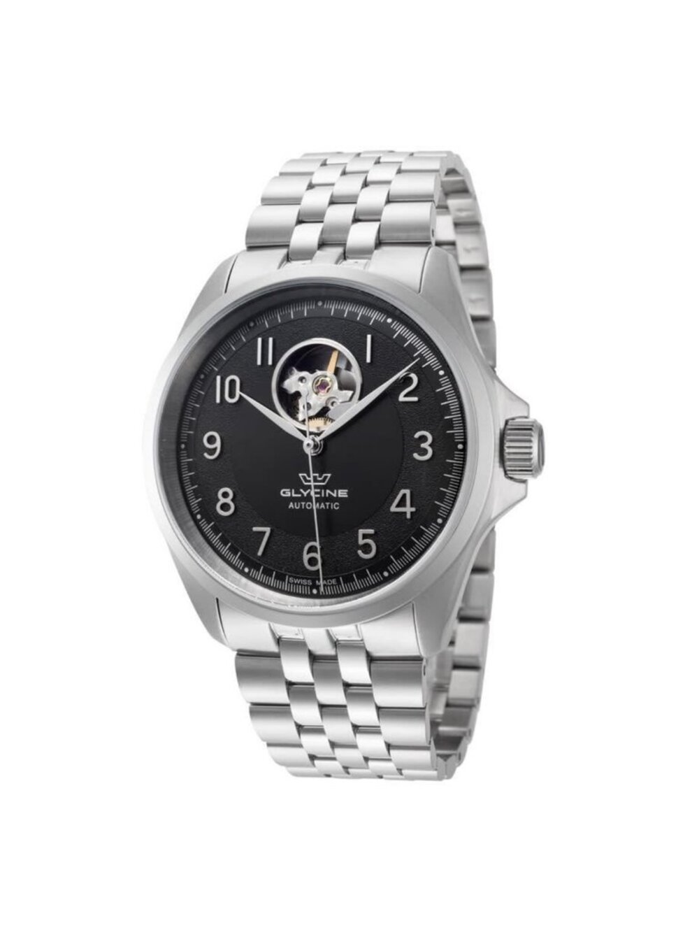 NWT Glycine Combat Classic Black Dial Unisex Watch